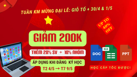 KM Mừng Đại Lễ 30/4 & 1/5